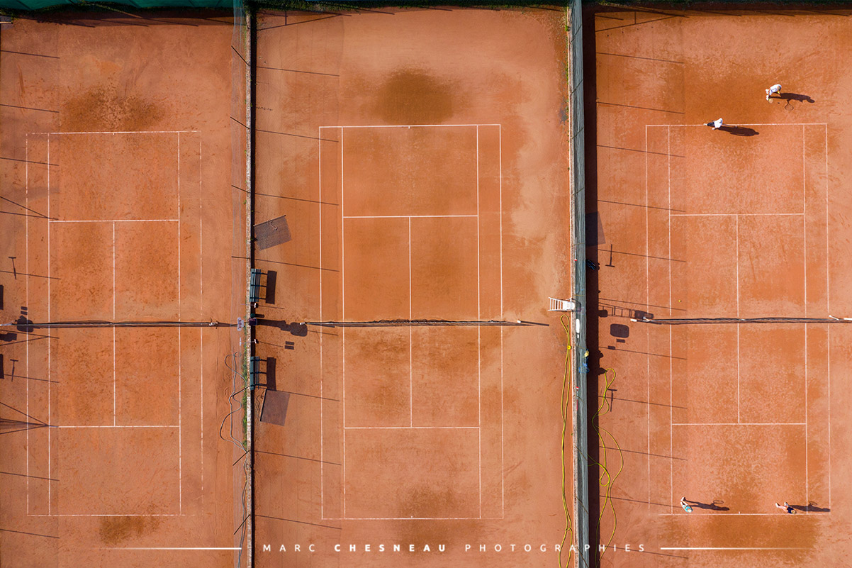 Courts de Tennis en vue aérienne par Drone - Marc Chesneau Photographie