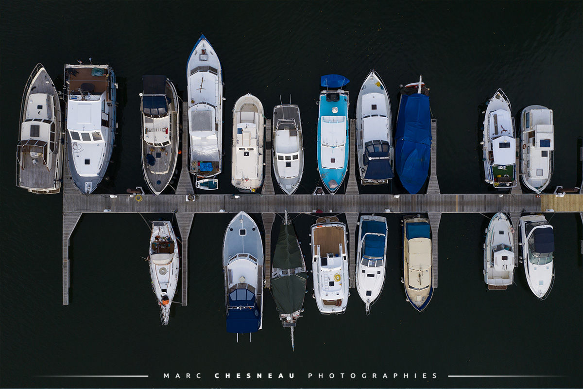 Port de plaisance- vue aérienne par drone - Marc Chesneau Photographie