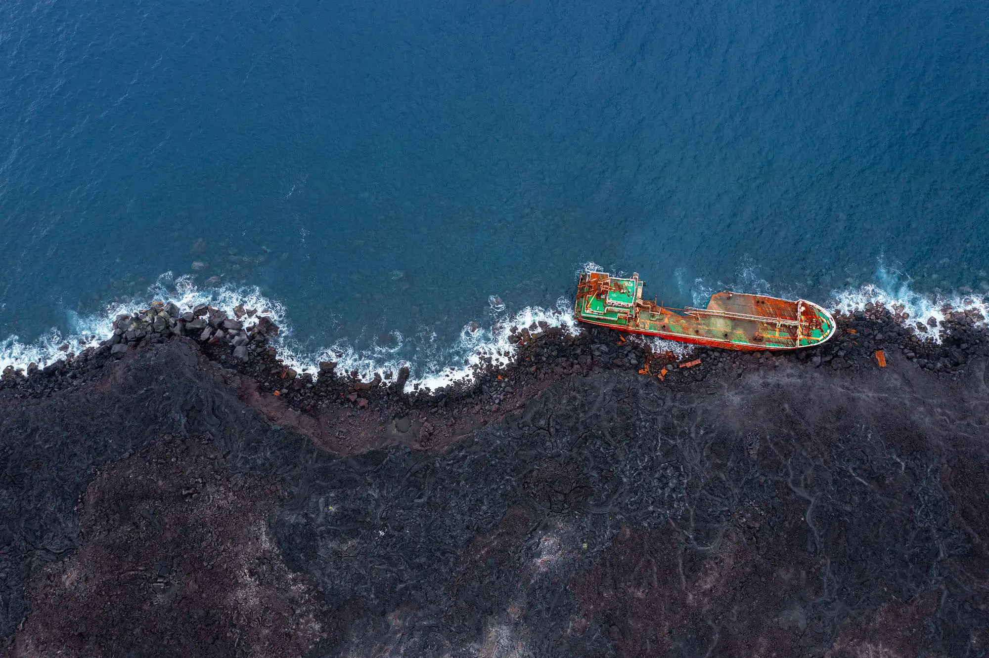 Le bateau Mauritien Tresta Star échoué