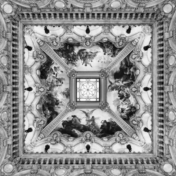 Le plafond du hall de l&rsquo;Opéra Garnier à Paris