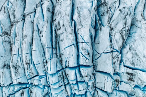 Le glacier Vatnajokull en vue aérienne